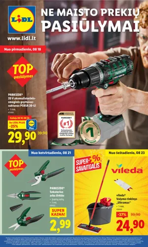 LIDL ne maisto prekių leidinys nuo rugpjūčio 18 d.