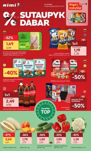 RIMI akcijų leidinys Nr. 33 nuo rugpjūčio 11 d.