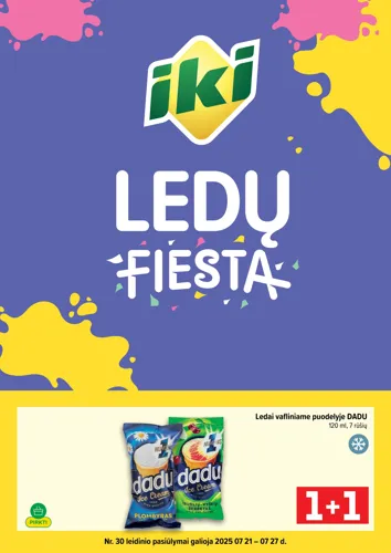 IKI akcijų leidinys "Ledų fiesta" nuo liepos 21 d.