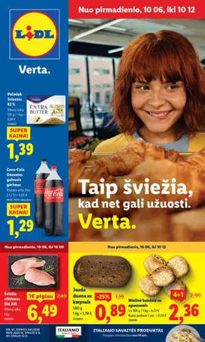LIDL maisto akcijų leidinys nuo spalio 6 d.