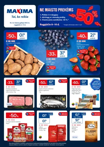 MAXIMA akcijų leidinys Nr. 32 nuo rugpjūčio 5 d.